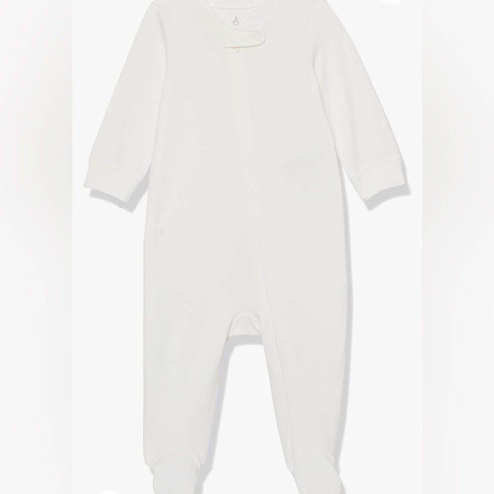 Amazon Essentials Unisex Babies' Organic Cotton Footed Sleep and Play 3M